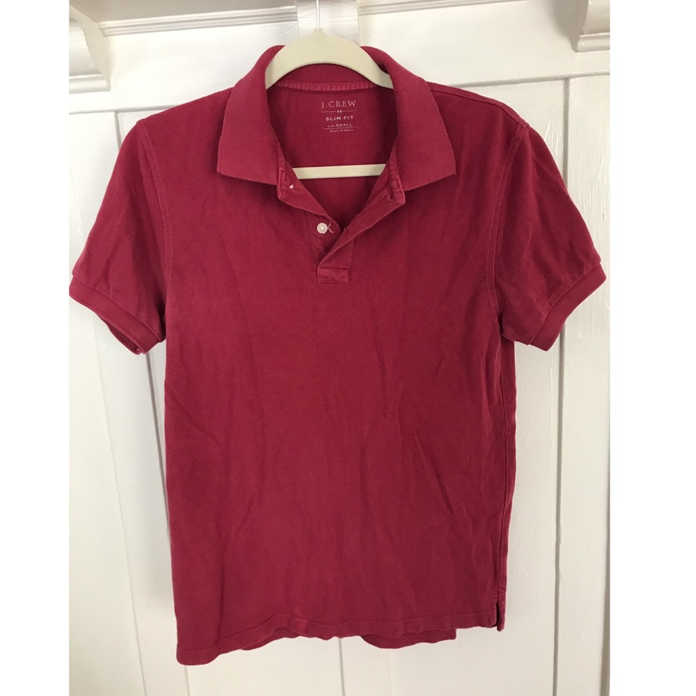 J. Crew Men’s Small Slim Fit Red Polo